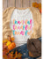 White Colorful Thankful Print Thanksgiving Graphic T-Shirt