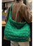 Dark Green Quilted Zipper Large Shoulder Bag