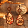 Wooden Teardrop Shape Earrings - Cocoa Yacht Club