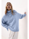 Basic Bae Side Slit Turtleneck Long Sleeve Sweater