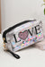 Black LOVE story Zipper Makeup Bag