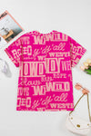 Dark Grey Vintage Letter Print Graphic Loose Tee