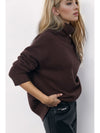 Basic Bae Turtleneck Long Sleeve Dropped Shoulder Sweater