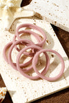 Peach Blossom Minimalist Hair Tie 6pcs/set