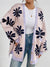 Contrast Dropped Shoulder Long Sleeve Cardigan - Cocoa Yacht Club