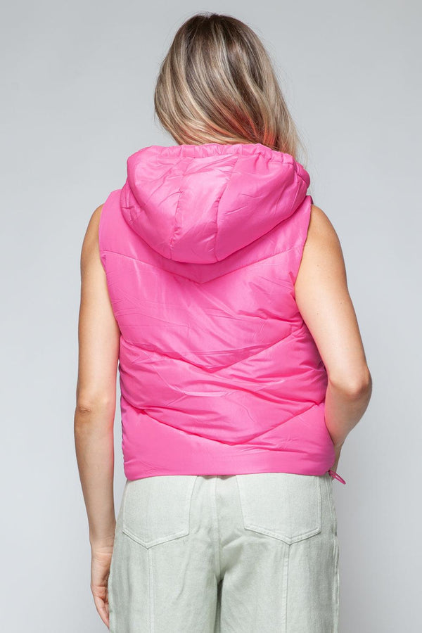 Salvia Ettore Zip Up Quilted Hooded Vest