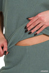 Zenana Mock Neck Top and Pants Sweater Set