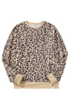 Parchment Leopard Print Crew Neck Sweatshirt