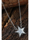 White Star Shape Pendant Chain Necklace