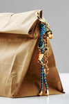 Sky Blue Rope Decor Boot Hat and Horse Shoe Pendant Keychain