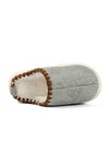 Medium Grey Thick Sole Plush Lined Home Slippers