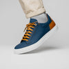 Rubberized Calfskin Sneaker Navy