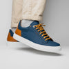 Rubberized Calfskin Sneaker Navy