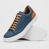 Rubberized Calfskin Sneaker Navy