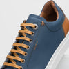Rubberized Calfskin Sneaker Navy