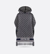 Dior Oblique Hooded Poncho Navy Blue Cotton