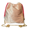 Trotter Petal Pink Vintage Scarf Drawstring Crossbody Bag