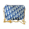 Trotter Blue & White Vintage Silk Scarf Crossbody Bag
