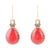 Dreamy Drop Red Howlite Earrings