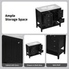 36\" Bathroom Vanity with Sink Combo, One Cabinet and Three Drawers, Solid Wood and MDF Board