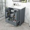 30\" Bathroom Vanity with Sink Combo, Multi-functional Bathroom Cabinet with Doors and Drawer, Solid Frame and MDF Board