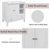 30" Bathroom Vanity with Sink, Bathroom Storage Cabinet with Doors and Drawers, Solid Wood Frame, Ceramic Sink