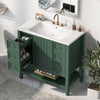 36\" Bathroom Vanity with Sink Combo, One Cabinet and Three Drawers, Solid Wood and MDF Board
