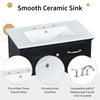 30" Bathroom Vanity with Sink, One Package, Bathroom Cabinet with Drawers, Solid Frame and MDF Board