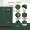 30" Bathroom Vanity with Sink, One Package, Bathroom Cabinet with Drawers, Solid Frame and MDF Board