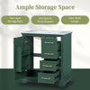 30" Bathroom Vanity with Sink, One Package, Bathroom Cabinet with Drawers, Solid Frame and MDF Board