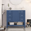 36\" Bathroom Vanity with Sink Combo, One Cabinet and Three Drawers, Solid Wood and MDF Board