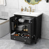 30\" Bathroom Vanity with Sink Combo, Multi-functional Bathroom Cabinet with Doors and Drawer, Solid Frame and MDF Board