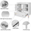 30" Bathroom Vanity with Sink, Bathroom Storage Cabinet with Doors and Drawers, Solid Wood Frame, Ceramic Sink