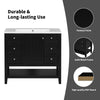 36\" Bathroom Vanity with Sink Combo, One Cabinet and Three Drawers, Solid Wood and MDF Board