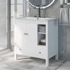 30" Bathroom Vanity with Sink, Bathroom Storage Cabinet with Doors and Drawers, Solid Wood Frame, Ceramic Sink