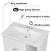 30" Bathroom Vanity with Sink, Bathroom Storage Cabinet with Doors and Drawers, Solid Wood Frame, Ceramic Sink