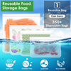 20Pcs Reusable Food Storage Bags 5 Sandwich Snack Gallon Quart Bag Leakproof B PA F ree Food Container Freezer Safe Lunch Bag