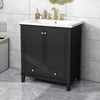 30\" Bathroom Vanity with Sink Combo, Multi-functional Bathroom Cabinet with Doors and Drawer, Solid Frame and MDF Board