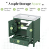 30\" Bathroom Vanity with Sink Combo, Multi-functional Bathroom Cabinet with Doors and Drawer, Solid Frame and MDF Board