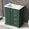 30" Bathroom Vanity with Sink, One Package, Bathroom Cabinet with Drawers, Solid Frame and MDF Board