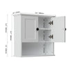 23 "x22" Bathroom Wall Cabinet Wooden Medicine Cabinet MDF Material Storage Organizer with Buffer Hinges;adjustable Shelves Cupboard Storage Cabinet with Handles