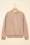 Dune saved by grace Letter Embroidery Mineral Wash Loose Sweatshirt