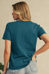 Medium Grey Solid Color Round Neck T Shirt