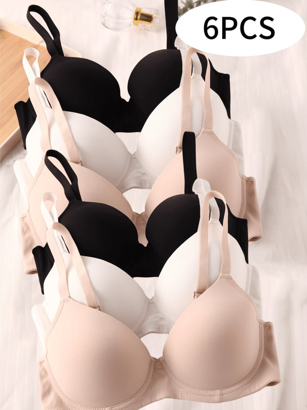 6pcs Sexy Push-Up Bra Set