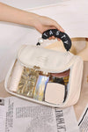 Beige TASTY Print Clear Makeup Bag