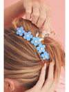 Light Blue Flowers Decor Acrylic Hair Claw