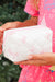 White Sweet Bow Knot Print Quilted Zipper Cosmetic Bag