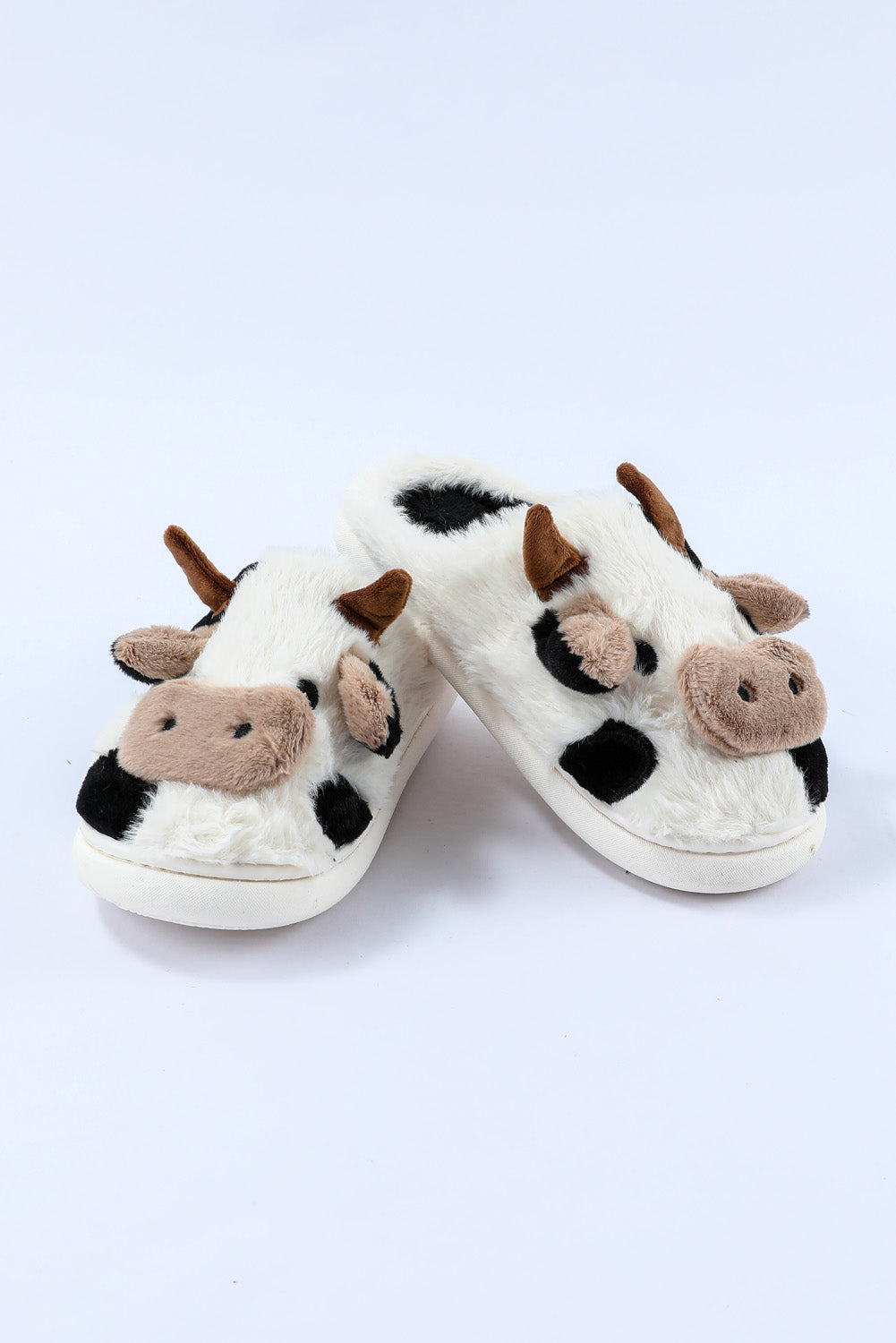 White Cartoon Animal Plush Slippers