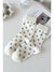 White Heart Ribbed Edge Crew Socks