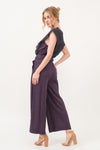 And The Why Laced Surplice Tie Waist Jumpsuit - Cocoa Yacht Club